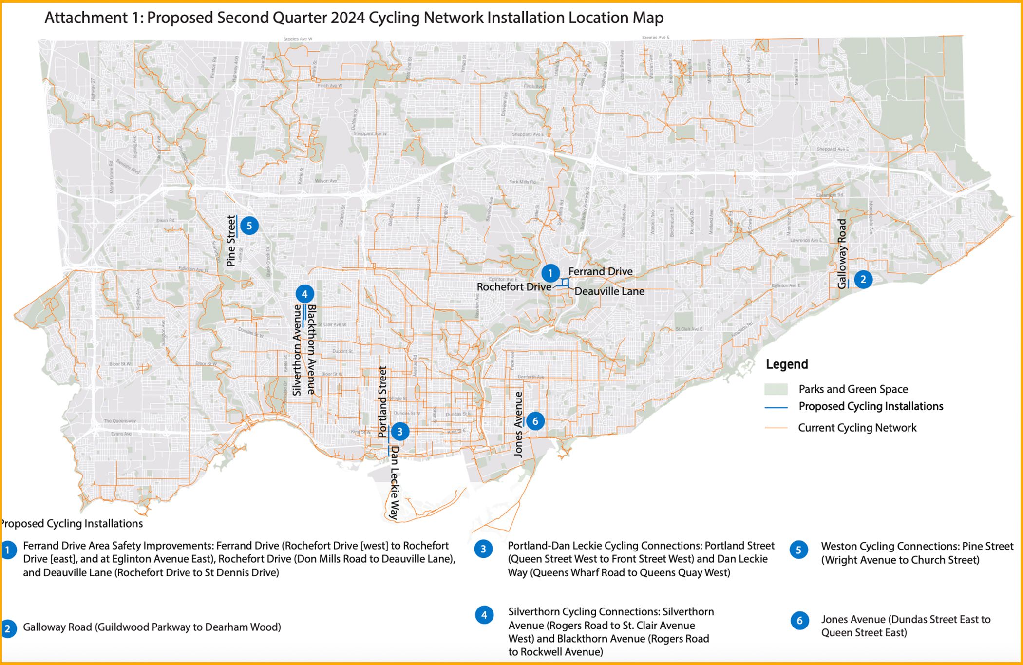 bike lanes toronto