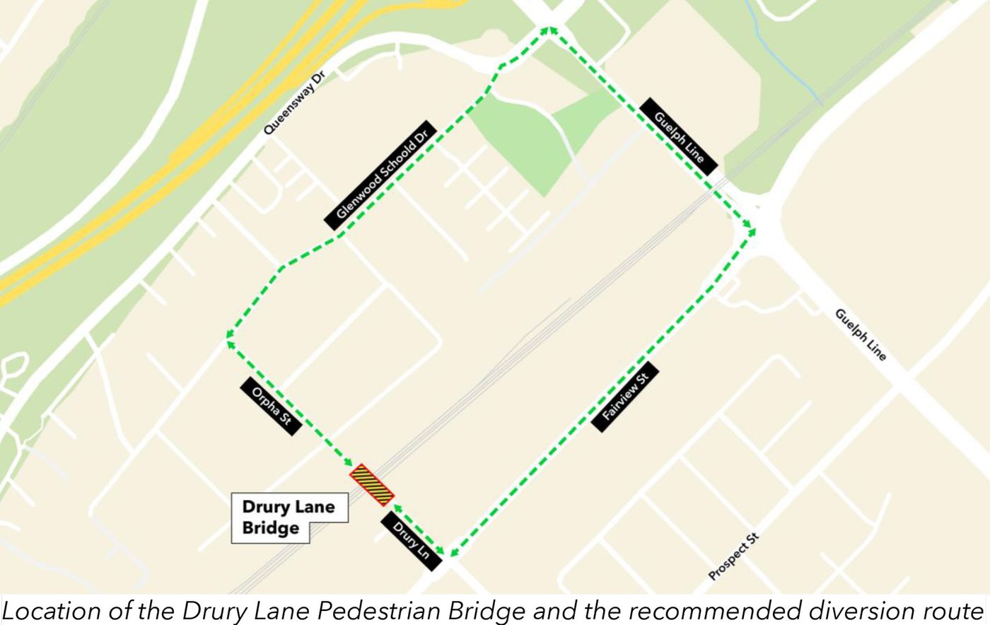 drury pedestrian bridge burlington